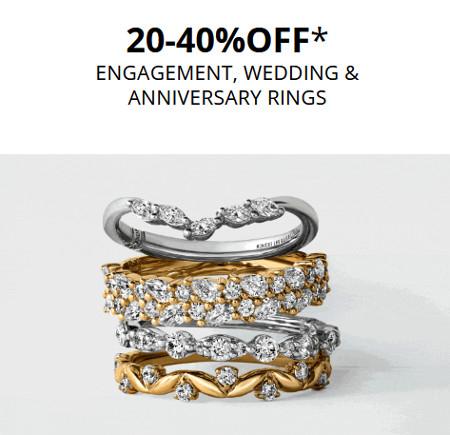 20-40% off Engagement, Wedding and Anniversary Rings
