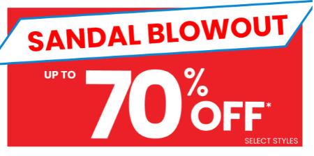 Sandal Blowout Up to 70% off