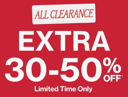 All Clearance Extra 30-50% Off
