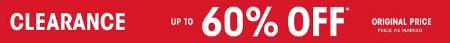 Clearance Up to 60% Off