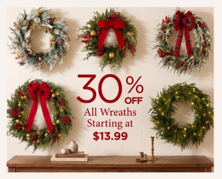 30% Off All Wreaths