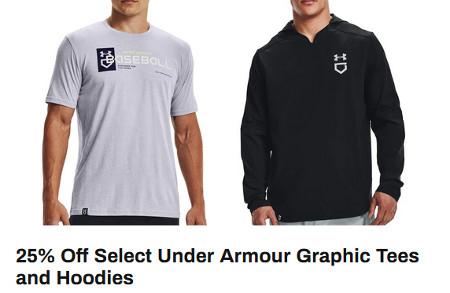 25% Off Select Under Armour Graphic Tees and Hoodies