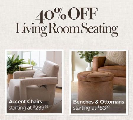 40% Off Living Room Seating