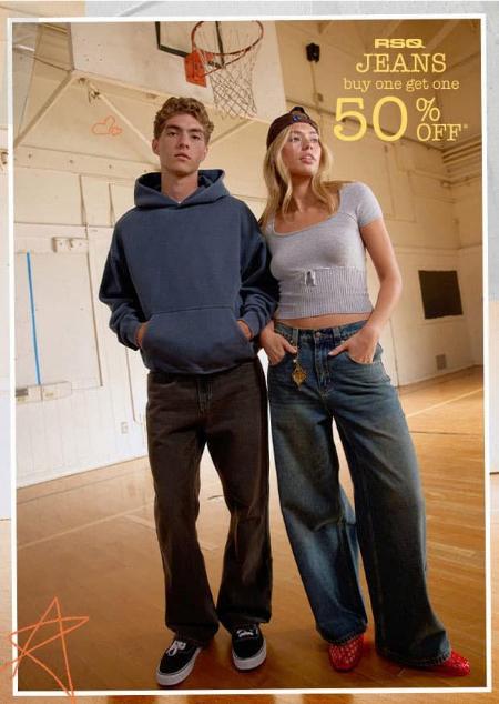 RSQ Jeans Buy One, Get One 50% Off