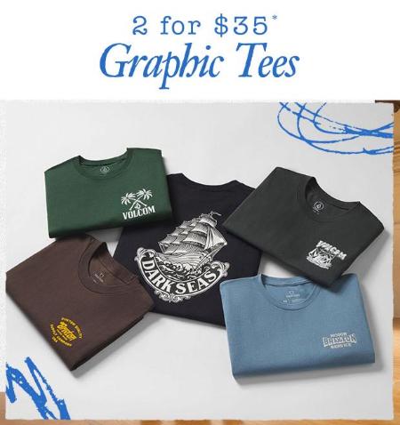 2 For $35 Graphic Tees