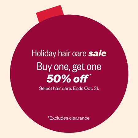 Buy One, Get One 50% Off Select Hair Care