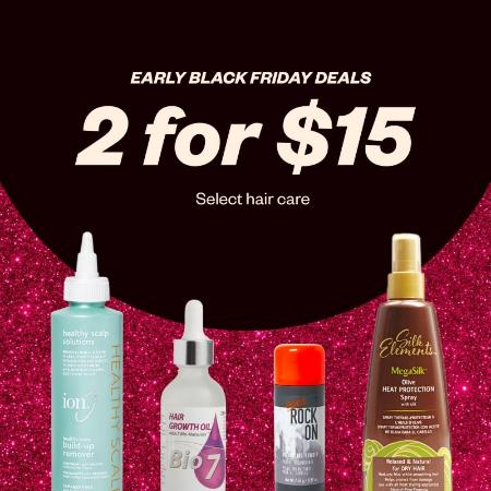 2 For $15 Select Hair Care