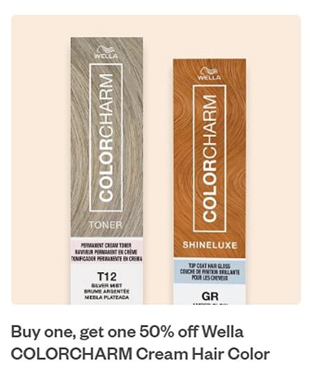 Buy One, Get One 50% Off Wella COLORCHARM Cream Hair Color