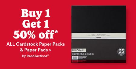 B1G1 50% Off Cardstock Paper Packs & Paper Pads