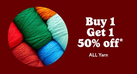 Buy 1, Get 1 50% Off All Yarn