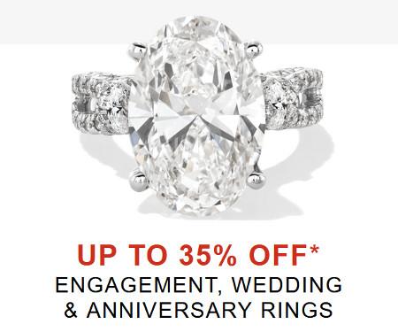 Up to 35% off Engagement, Wedding and Anniversary Rings
