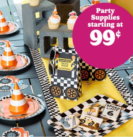 Party Supplies Starting at 99¢