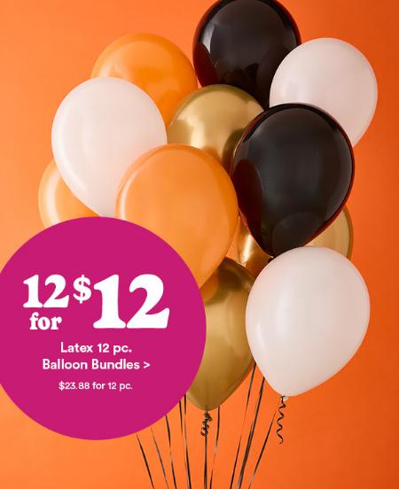 12 for $12 Latex 12 pc. Balloon Bundles