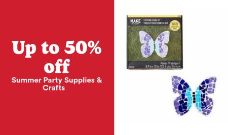 Up to 50% Off Summer Party Supplies & Crafts