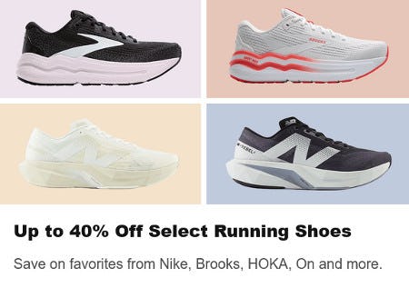 Up to 40% Off Select Running Shoes