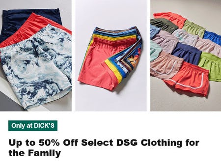 Up to 50% Off Select DSG Clothing for the Family