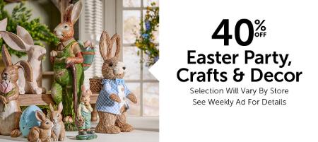 40% Off Easter Party, Crafts & Decor
