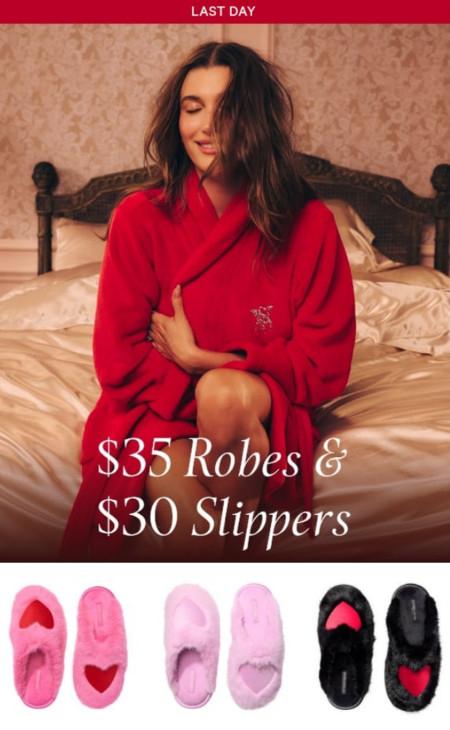 $35 Robes and $30 Slippers