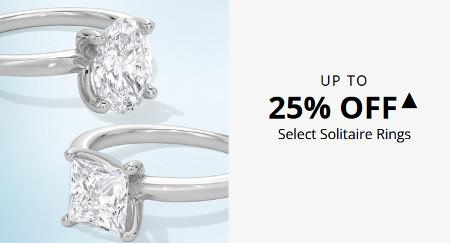 Up to 25% off Select Solitaire Rings