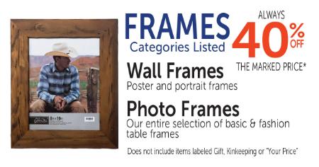 40% Off Frames