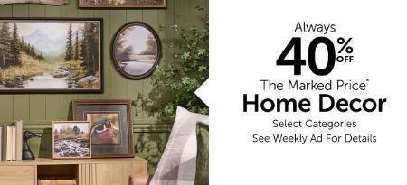 40% Off Home Decor
