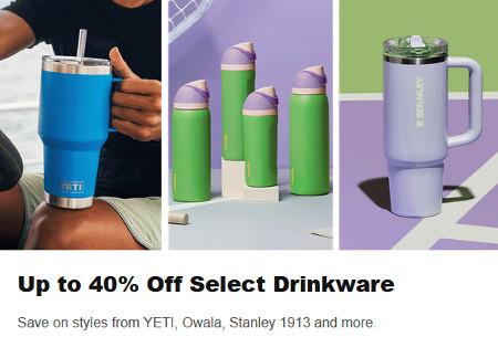 Up to 40% Off Select Drinkware