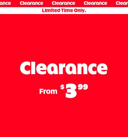 Clearance From $3.99