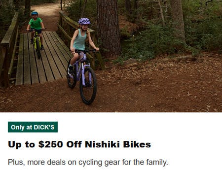 Up to $250 Off Nishiki Bikes
