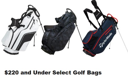$220 and Under Select Golf Bags