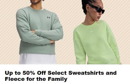 Up to 50% Off Select Sweatshirts and Fleece for the Family