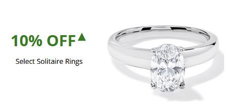 10% off Select Solitaire Rings