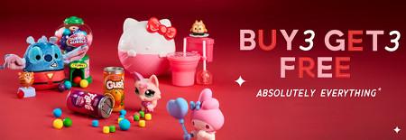 Buy 3, Get 3 Free Absolutely Everything