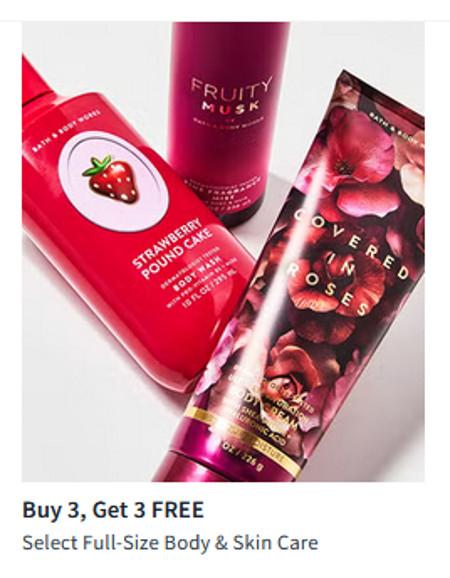 Buy 3, Get 3 Free Select Full-Size Body and Skin Care