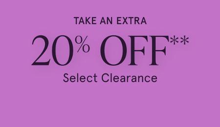 Take an Extra 20% off Select Clearance