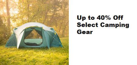 Up to 40% Off Select Camping Gear
