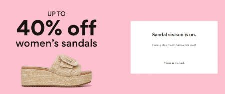 Up to 40% Off Women's Sandals