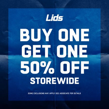 Buy One Get One 50% Off at Lids