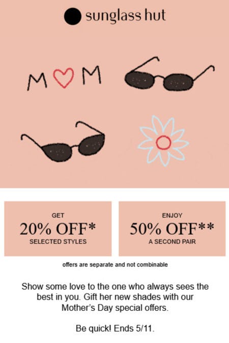 Get 20% off Selected Styles
