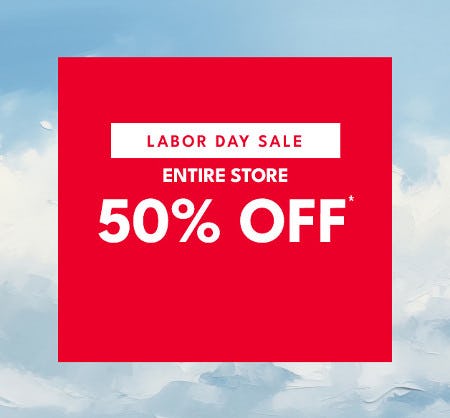 Labor Day Sale: 50% off Entire Store