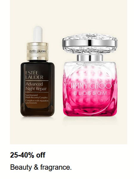 25-40% off Beauty and Fragrance