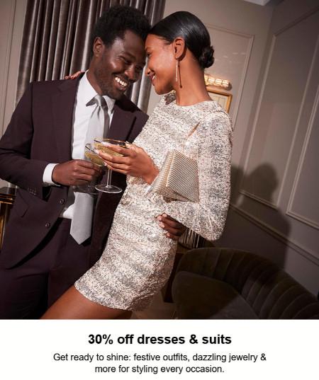 30% off Dresses and Suits