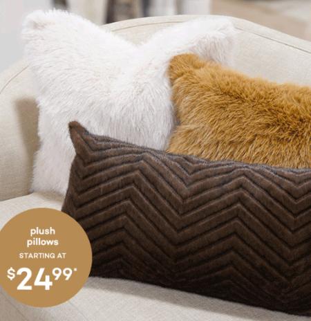 Plush Pillows Starting at $24.99