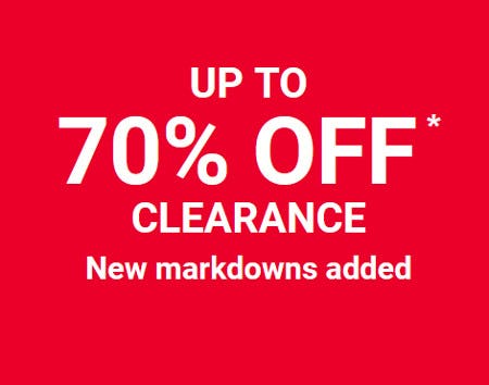 Up to 70% off Clearance