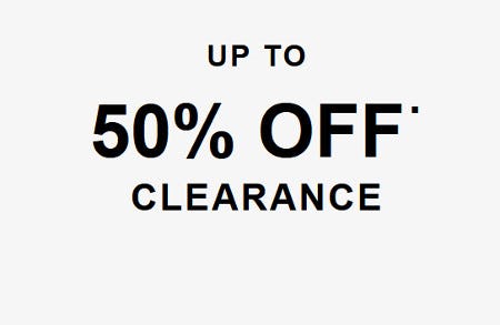Up to 50% off Clearance