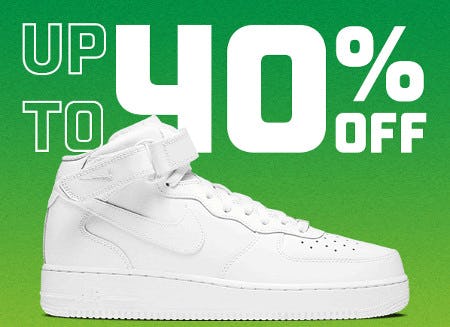 Up to 40% off Select Styles