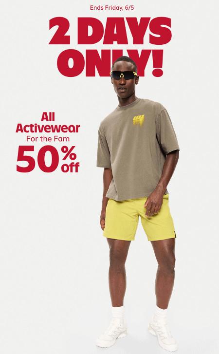 50% off All Activewear for the Family