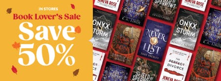 Book Lover's Sale Save 50%