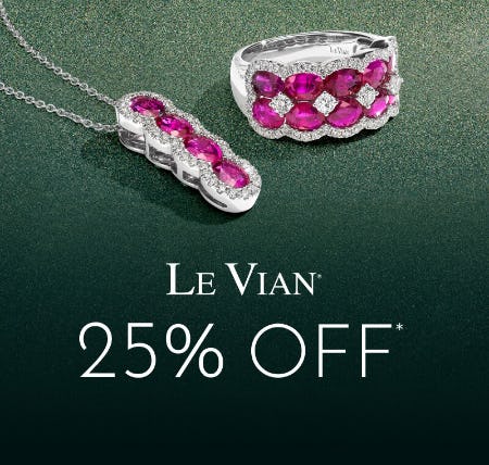 Le Vian 25% Off
