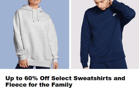 Up to 60% Off Select Sweatshirts and Fleece for the Family