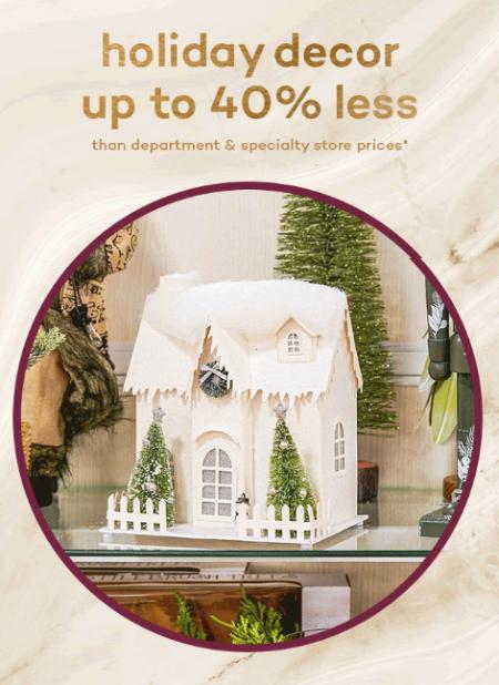 Up to 40% Less Holiday Decor